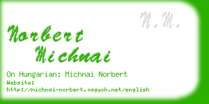 norbert michnai business card